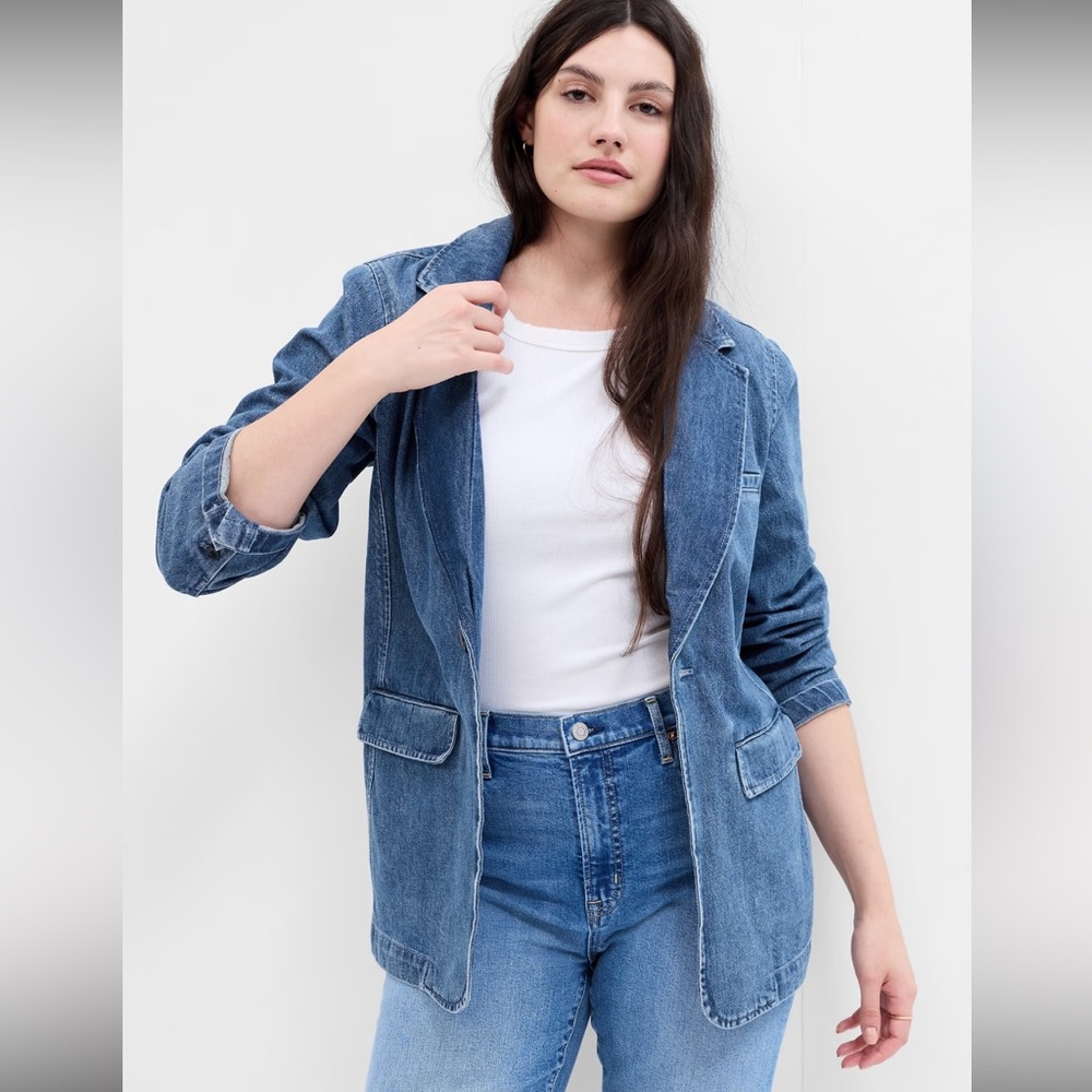 Relaxed Denim Blazer